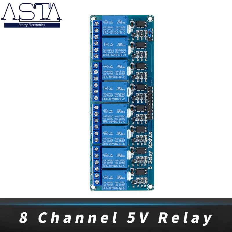 

Free shipping 5pcs With optocoupler 8 channel 8-channel relay module relay control panel PLC relay 5V module