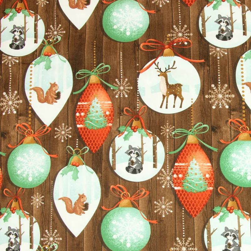 45X110 см корейский импорт рождественских животных Снежинка хлопок ткань для девочек одежда домашний текстиль Рождество День Decoration-BK698