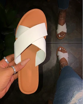 

New Women's Summer Flip Flops Women Slippers Beach Flat Slippers Outside Slides Zapatos De Mujer Ladies Shoes