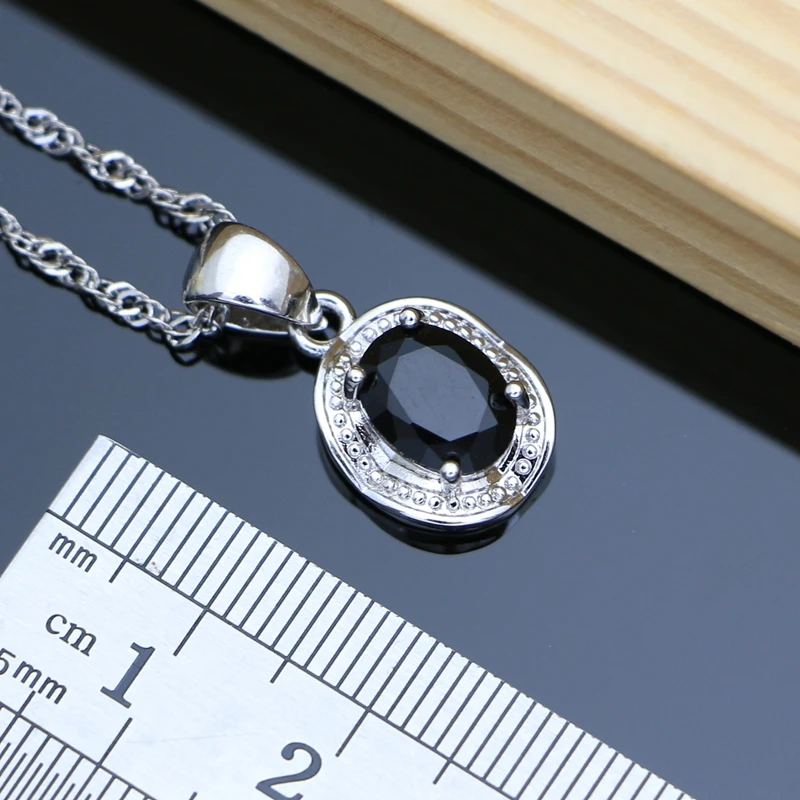 12 Colors Gemstone Silver 925 Jewelry Sets Black Obsidian Birthstone Earrings Bracelet Resizable Ring Necklace Wholesale 4