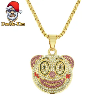 

Creativity Clown Pendant Necklace Men Hiphop Street Culture Titanium Stainless Steel Fashion Trendy Necklace Man Jewelry Gift