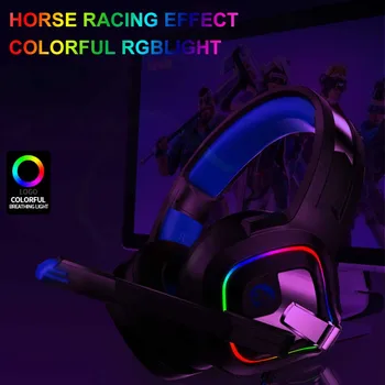 

3.5mm Jack Computer Noise Reduction Gaming Headset For PC With Mic Sound Volume Control USB Stereo Wired Bass LED Lights