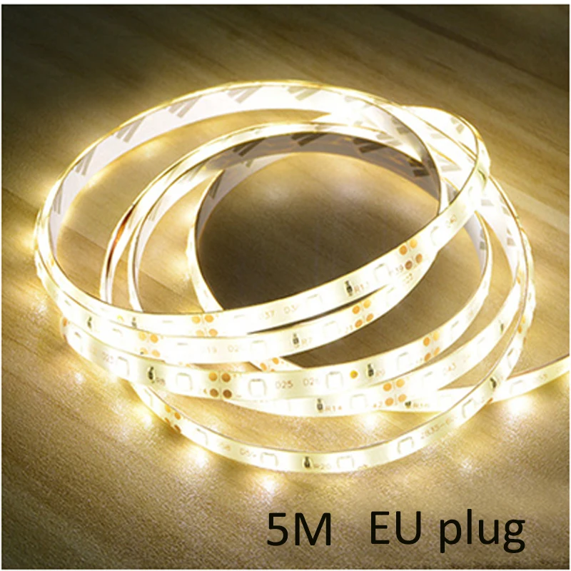 5M warm light EUplug Косметический зеркальный светильник 5 в светодиодный светильник s светодиодный в полоску USB светодиодный гибкий ленточный светодиодный светильник s декоративный туалетный зеркальный светильник - Цвет: 5M warm light EUplug