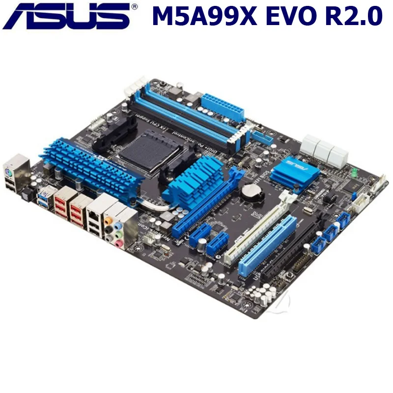 Разъем AM3+ DDR3 ASUS M5A99X EVO R2.0 оригинальная настольная материнская плата PCI-E 2,0 32 ГБ DDR3 AM3+ AMD FX Phenom II DDR3 системная плата Б/у