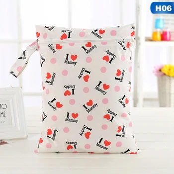 

Single Pocket Wet Bag Baby Cloth Diaper Bag Waterproof Reusable Nappy Bags Small Size Dry Bag Wholesale Free Shipping