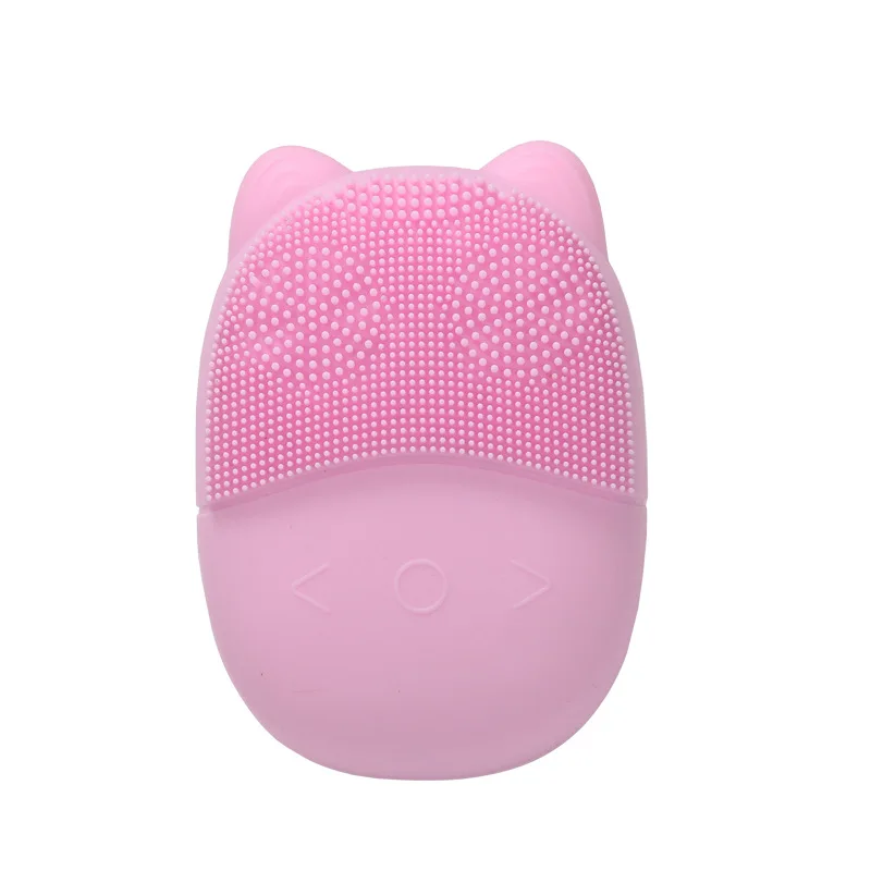 Pink02 Водонепроницаемая электрическая Очищающая машина для мытья лица, перезарядка, силиконовая звуковая вибрационная Массажная щетка для глубокого очищения глаз, USB мини-щетка для мытья - Цвет: Pink02