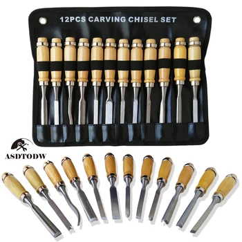 

Professional Wood Carving Chisel Tool Set Carpenters Woodworking Carving Chisel DIY Detailed Hand Tools 12Pcs/set