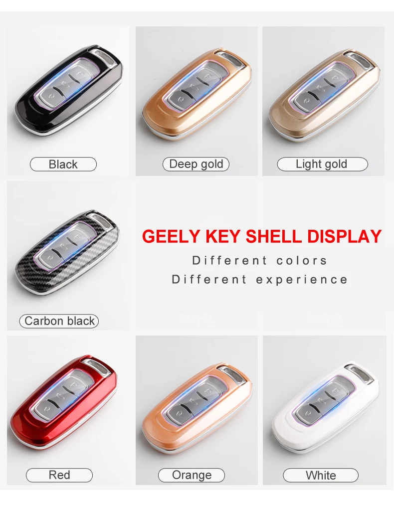 Carbon Fiber Car Smart Key Cover Case Fob For Geely Atlas Boyue NL3 EX7 Emgrand X7 SUV GT GC9 Borui Protect Shell Accessories - H340d41dbc6394b1fa5e2cb9f95ecf1c8z