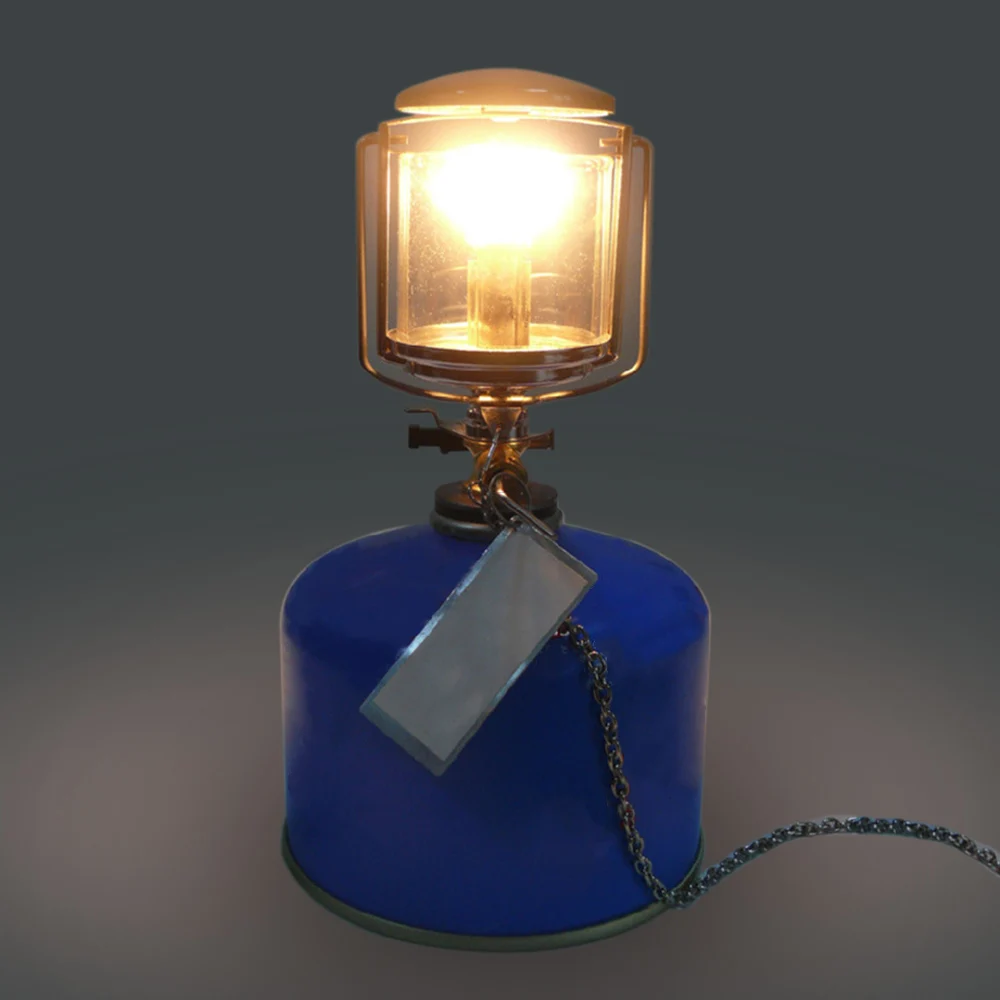 

Portable Mini Camping Gas Lantern Hanging Piezo Ignition Gas Lamp Light Tent Lamp Hiking Yard Illumination Equipment