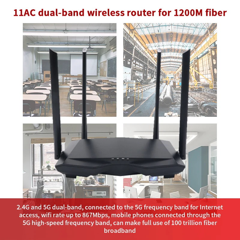 Беспроводной Wi Fi роутер GLC6 двухдиапазонный AC1200 2 4G/5 0 GHz ретранслятор
