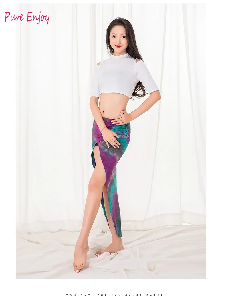 Женщины Belly Professional Модальный топ / Длинная юбка из хлопка Набор для танца живота Набор для девочек
