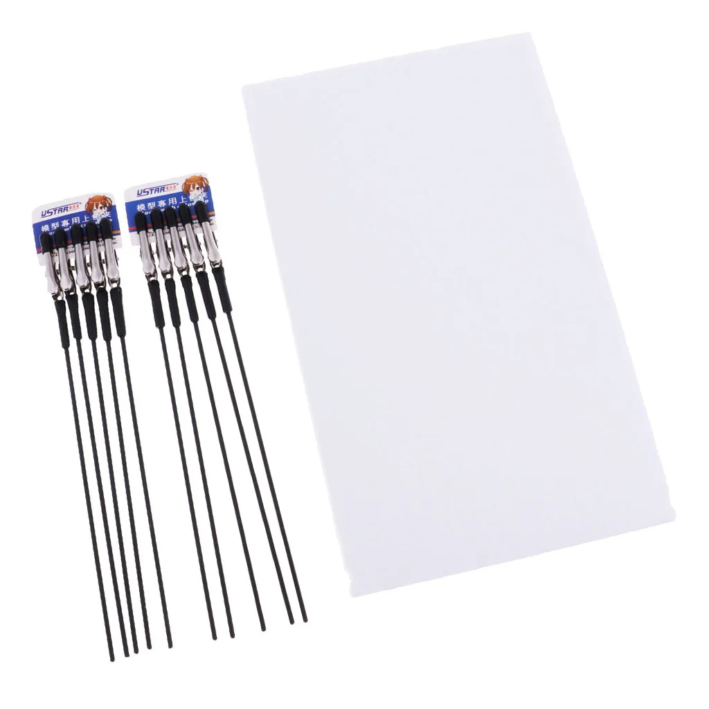 10pcs Alligator Clip Stick + Foam Stand Base for Airbrush Hobby Model Parts 10pcs Alligator Clip Stick + Foam Stand Base for Airbrush Hobby Model Parts