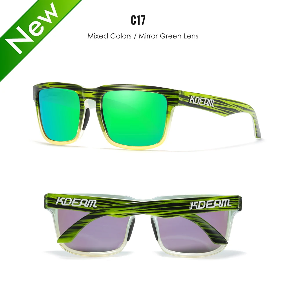 KDEAM 3D Logo Polarized Sunglasses with Real Coating Lens