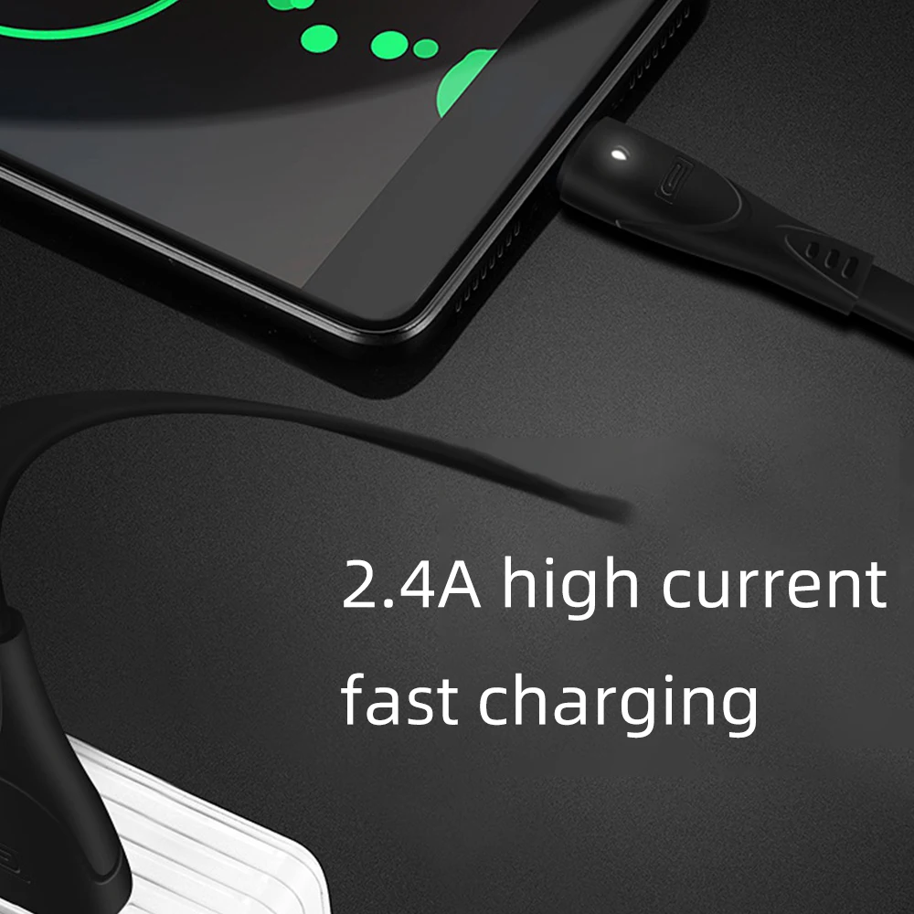FDBRO светильник type-C кабель для samsung Galaxy S9 S8 3A Быстрая зарядка Кабо Для huawei P20 для Xiaomi Mi8 светодиодный кабель USB C для синхронизации данных
