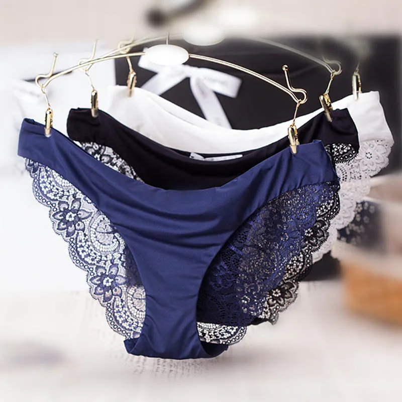 

Ladies underwear woman panties fancy lace calcinha renda sexy panties for women traceless crotch of cotton briefs Lingerie