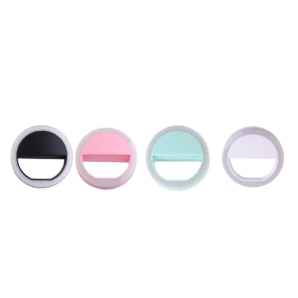 Smart Phone Fill Light Rechargeable Clip-On Design Luminous Lamp LED Flash Light Phone Ring For Iphone For Samsung