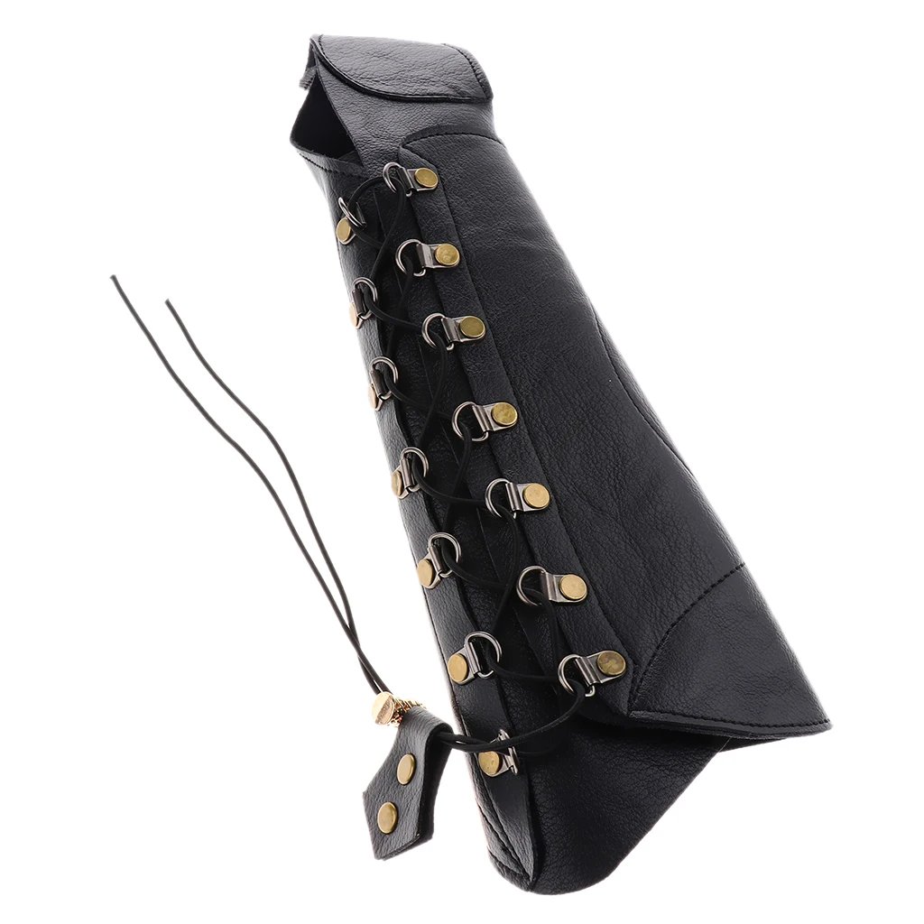 PU Leather Archery Arm Guard Protection Safe Guard Adjustable Wristband Archery Arm Guard Glove for Bow Hunting