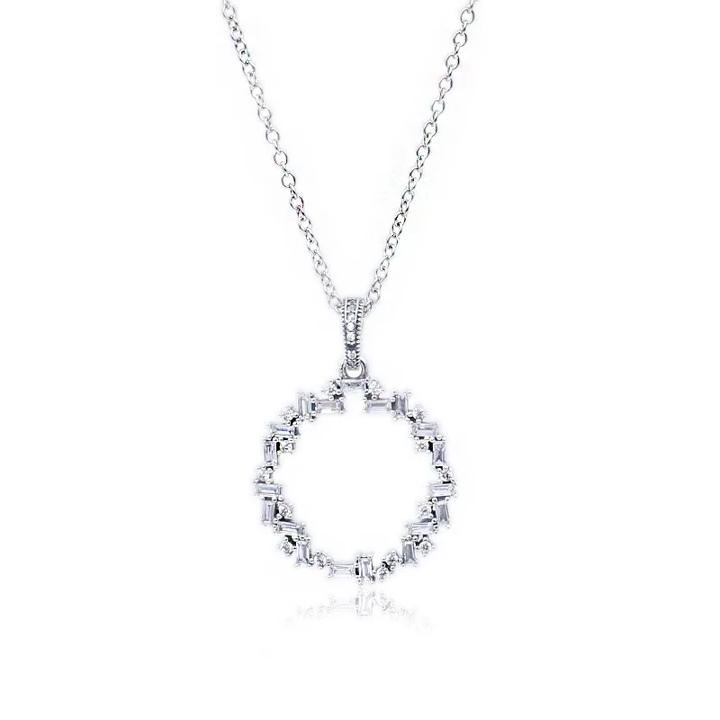 

Yin wu Hot Sales S925 Silver Accessories New Products Shine Debris Silver Necklace Circular Ring Choker