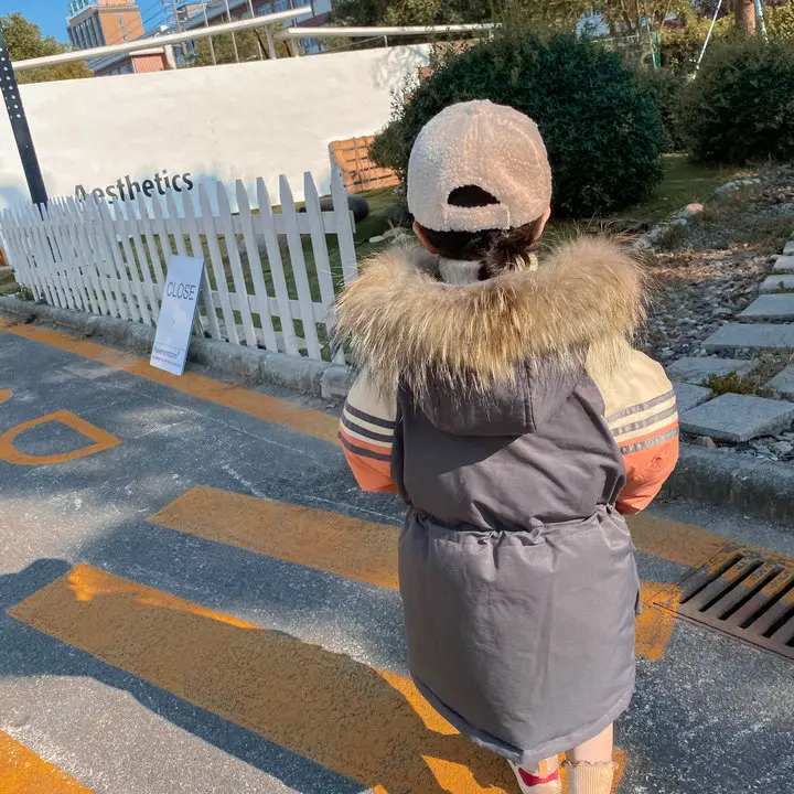 WLG girls boys winter down coats kids patchwork hooded 90% white duck down thick outerwear baby warm fashion clothes 3-8 years