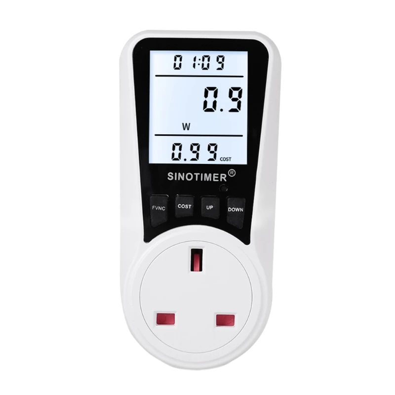 Electricity Usage Monitor Power Meter Plug Digital LCD Display Energy