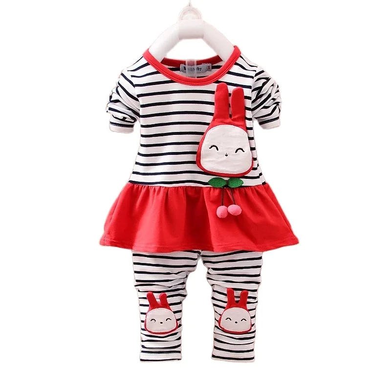 Комплект одежды для маленьких девочек BibiCola хлопковый комплект из двух предметов: