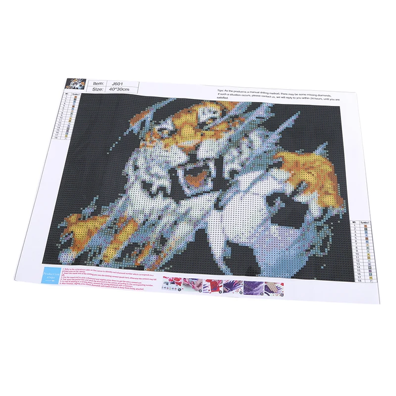 Picture Color Explosion Model 30*30 Diamond Painting DIY5D Tiger Football Cross Stitch Living Room Bedroom Painting