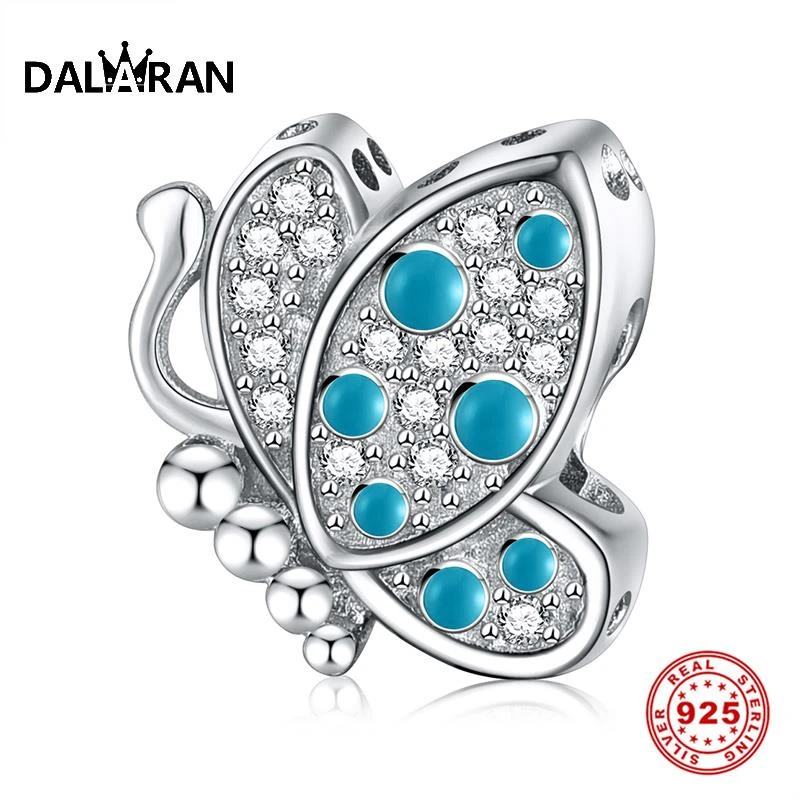 DALARAN colgante de de Ley 925 con forma de mariposa para Charms de plata circonia cúbica, compatible con pulsera Pandora Original, regalo de joyería fina, 925|Cuentas| - AliExpress