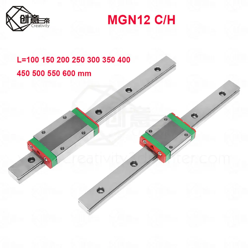 Линейная направляющая 12 мм MGN12 L = 100 200 300 350 400 450 500 550 600 700 800 линейный рельсовый путь