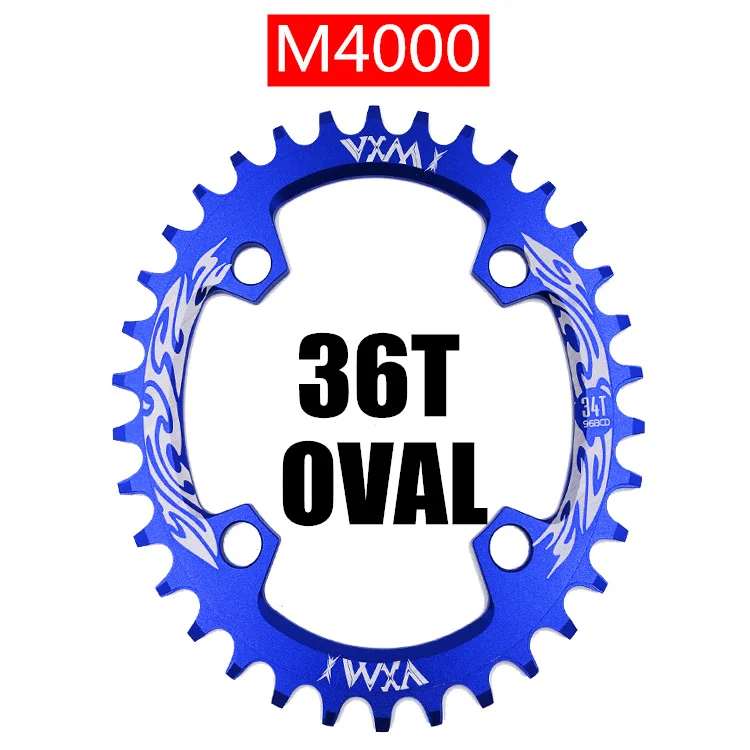 Oval 36T Blue VXM96BCD горная велосипедная передняя звезда 32T 34T 36T 38T MTB кольцо цепи велосипеда Круглая овальная Звездочка Fit SHIMANO XTR XT SLX - Цвет: Oval 36T Blue