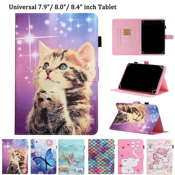 

funda tablet 8 inch universal Case For Huawei MatePad T8 T3 M3 Lite 8.0 Cover 7.9 8.4 Coque Cartoon Cute Cat Butterfly Shell