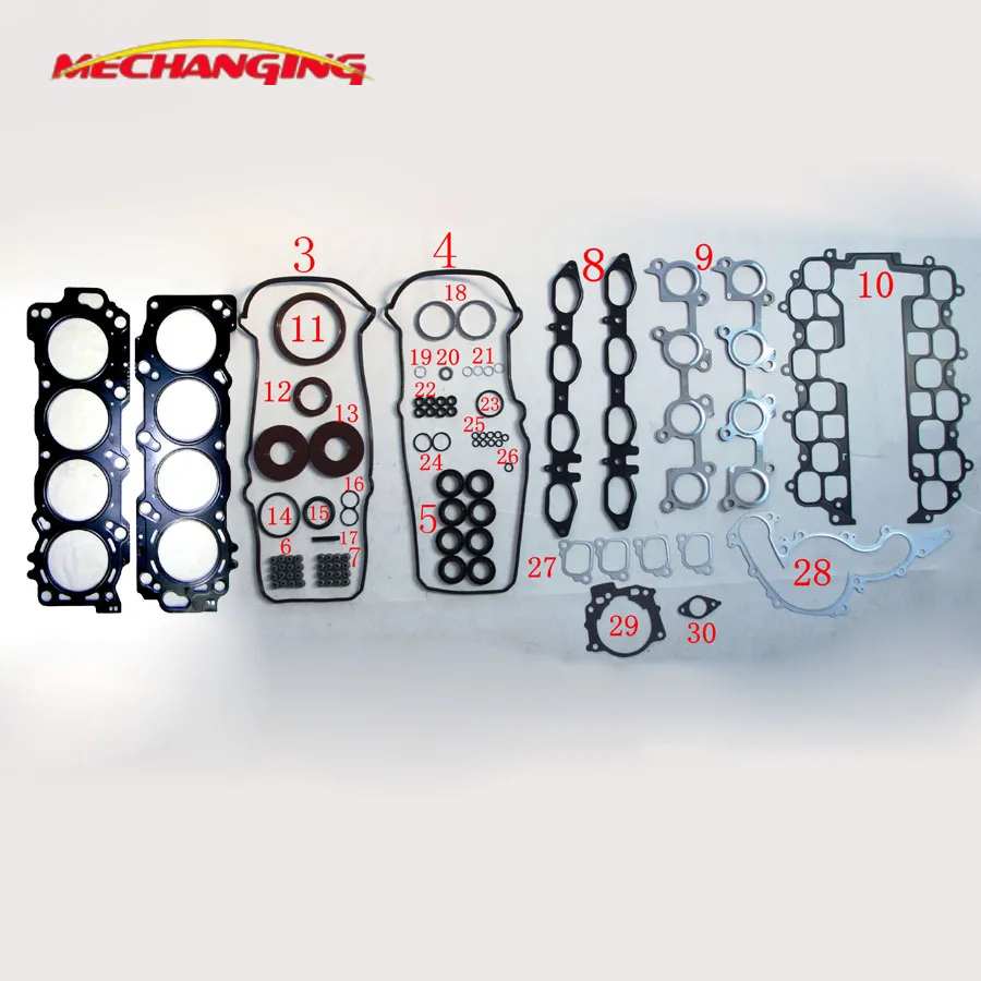 

3UZ 3uzfe 3UZ-FE для TOYOTA CROWN UZS200L 4.3L комплект металлических прокладок головки цилиндра, детали двигателя, прокладка двигателя 04111-50511