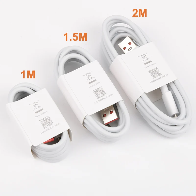 android phone charger Xiaomi Original 1/1.5/2M Turbo Charger Cable 55W Fast Charging 6A For Mi 11 10T 10 Pro 5G Black Shark 3S Redmi Note 9 10 K40 Pro hdmi to iphone cable