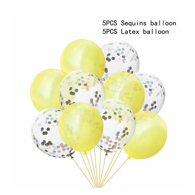 10 шт./лот 12 дюймов металлические цвета латексные шары воздушные шары с конфетти надувной шар для дня рождения Свадебная вечеринка