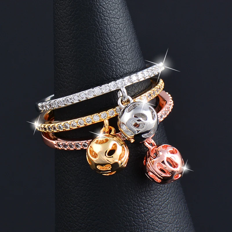 SINLEERY Charm Cubic Zirconia Crystal Inside Hollow Square Pendant Rings For Women Girls Gold Color Wedding Jewelry crystal rings zircon rings stone rings fashion rings gold rings wedding rings fashion ring finger rings metal rings