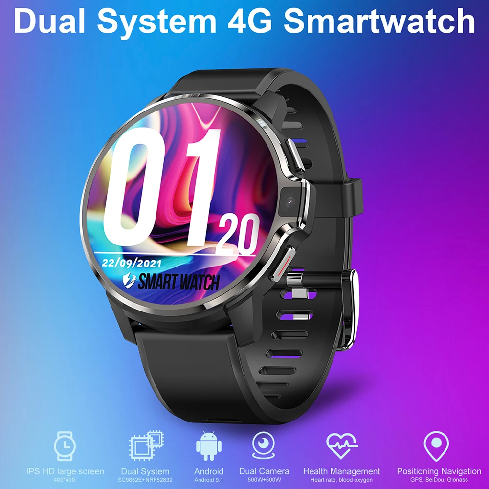 LEMFO LEMP Ʈ ġ 4G Interest GPS  ȵ̵ 9.1  ý 64GB ROM 1050Mah  ͸ ̵ ÷̾ Smartwatch