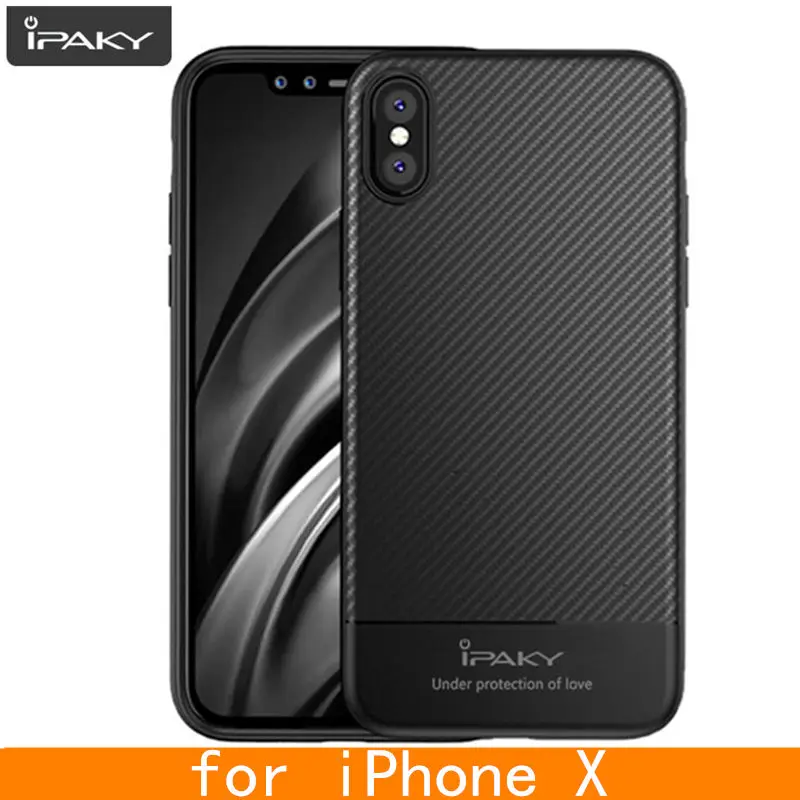 Чехол для iPhone X оригинальный IPAKY брендовый Роскошный Гибридный Силиконовый