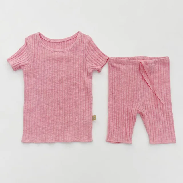 Summer Newborn Baby Boy Clothes Set Soft Cotton T Shirt + Shorts Pants 2pcs Kids Girls Outfits Children Clothing Set red