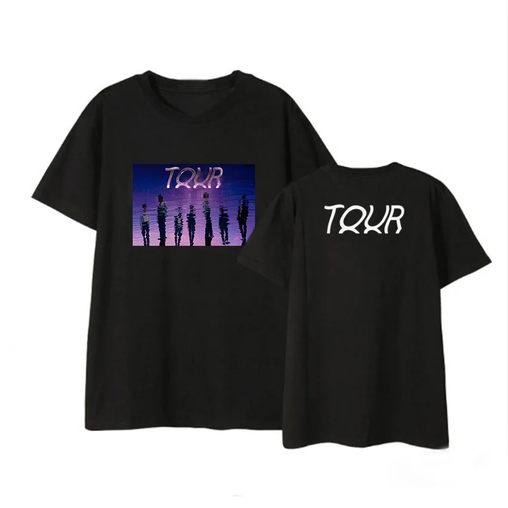New arrival Bangtan 2020 World tour printing T Shirt Hip Hop Streetwear T-shirt Jimin Suga Print Tshirt 90s Top Tees Male/female | Женская