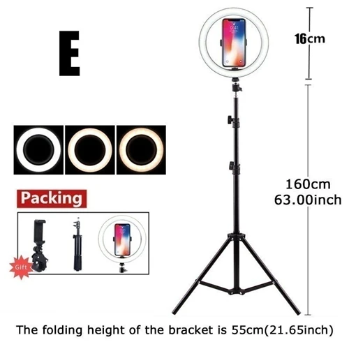 16/26 см фотографии Youtube селфи светильник ing светодиодная кольцевая лампа светильник смартфон во время студийной видеосъемки светильник Make Up кольцевая лампа с штатив-Трипод - Цвет: Зеленый
