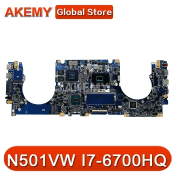 

Akemy N501VW Laptop motherboard for ASUS ROG G501VW original mainboard 8GB-RAM I7-6700HQ GTX960M/4GB