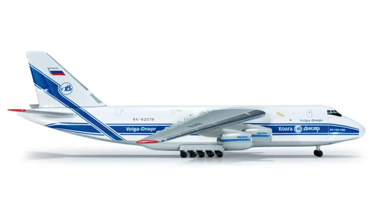 Herpa Россия An-124 Волга-Днепр авиакомпания 1/500 литье под давлением модель самолета