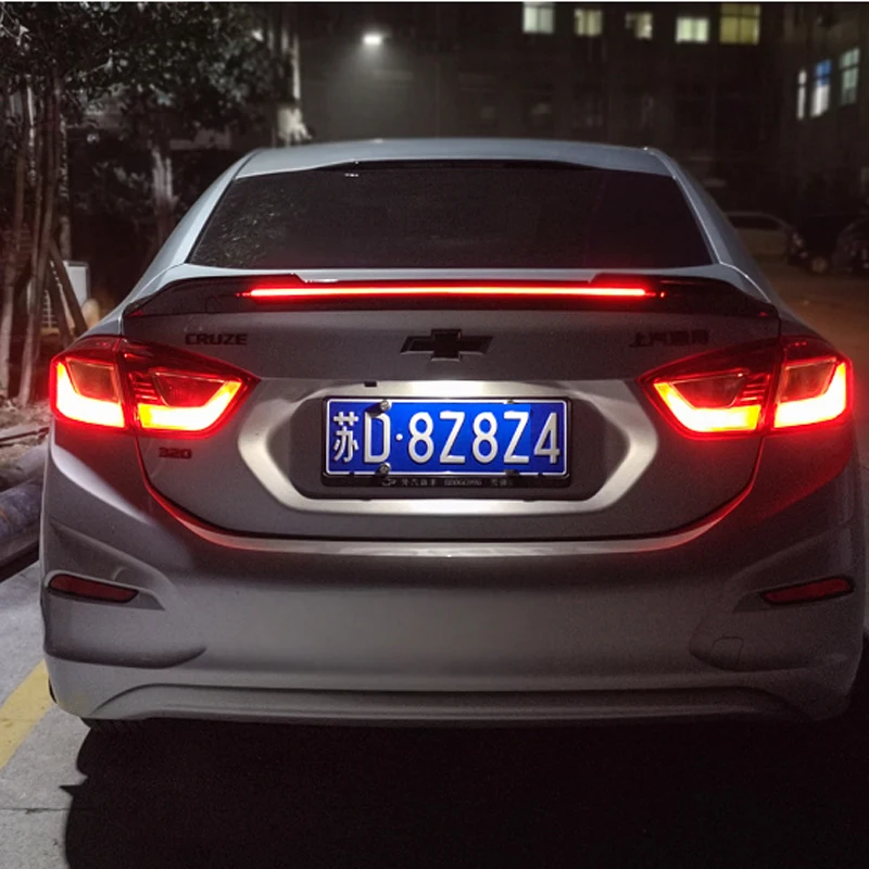 Для спойлер Cruze ABS материал заднее крыло автомобиля праймер цвет задний спойлер для Chevrolet Cruze светодиодный спойлер