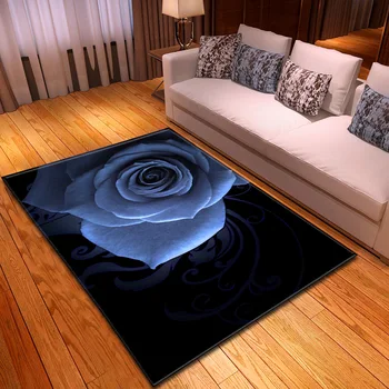 

Flowers 3D Printing Bedroom Area Rugs Romantic Rose Large Size Carpets Kids decorative Floor Rug Children's Play Tent Floor Mats