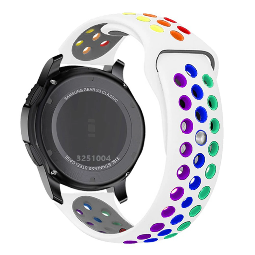 

Ремешок силиконовый для часов Huawei GT/GT2/2e/Pro, браслет для Samsung Galaxy Watch 3/46 мм/42 мм/Active 2/Gear S3 Frontier 20 мм/22 мм