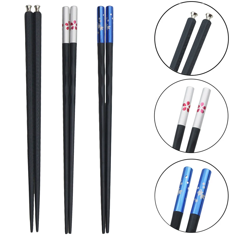 1pair Goldfish Pattern Chopsticks Reusable Chopsticks Nonslip Head