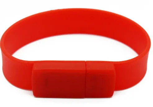 Usb флэш-накопитель 128 Гб 64 Гб креативный силиконовый браслет на запястье 32 ГБ 16 ГБ 8 ГБ флеш-накопители Флешка карта памяти лучший подарок - Цвет: red