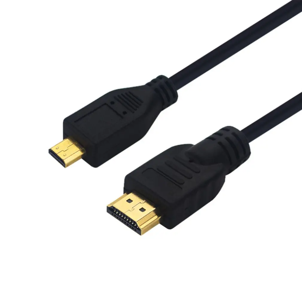 Черный Micro HDMI к HDMI кабель 1,5 м 4 к для Raspberry Pi 4 Модель B Micro HDMI к HDMI Переходный кабель