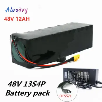 

Aleaivy 48V 12Ah 18650 E-bike battery li ion battery pack bicycle scoot conversion kit bafang 1000W XT60/T plug with Charger