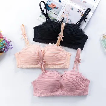 

Sexy Girls Lace Bras Beauty Back Push Up Bra Women's Underwear Gathered One-piece Lace Bras For Ladies