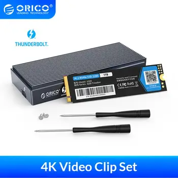 

ORICO Thunderbolt 3 4K Video Clip PSSD 40Gbps NVME M.2 SSD 1TB PSSD Thunderbolt 3 Cable Aluminum External SSD For Video Worker
